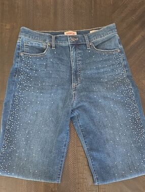 sofia by sofia vergara Blue Rhinestone High-Rise Jeans